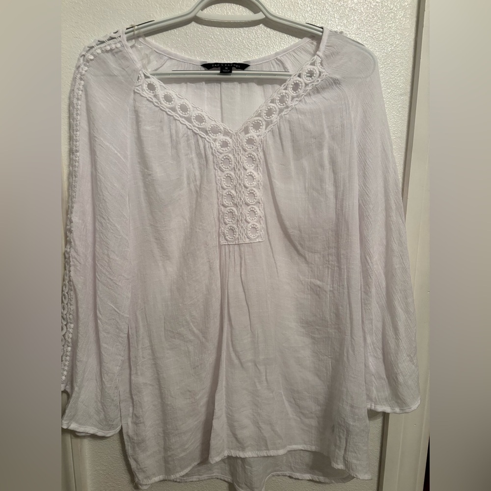 Zac & Rachel top with bell sleeves M